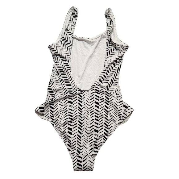 Armani Exchange Black And White Pattern‎ One Piece Swimsuit Womens Size XS - Picture 4 of 7